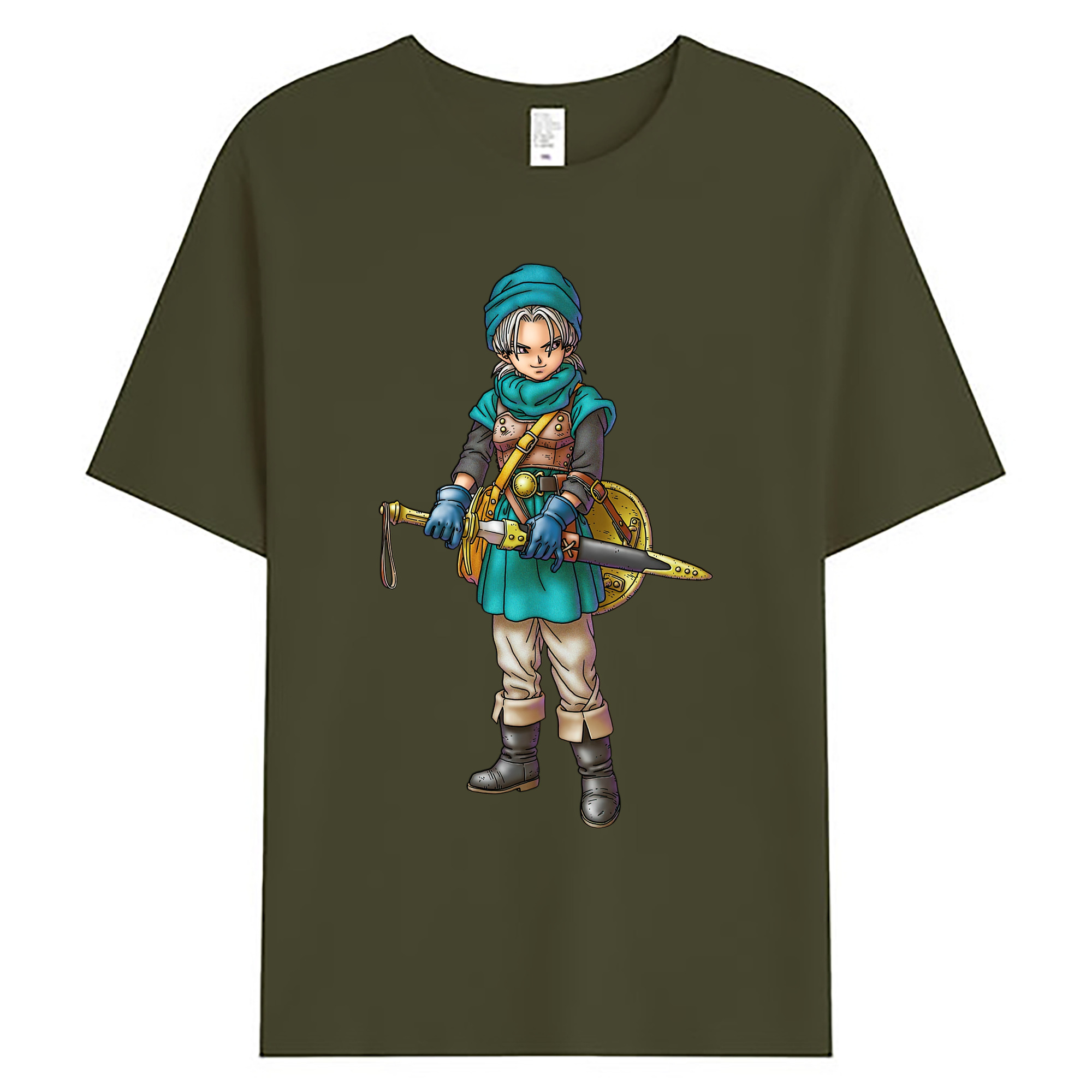 （画像用） ドラゴンクエスト Doragon Kuesuto Dragon Quest 綿100％ メンズ半袖Tシャツ｜肌触りやわらか＆通気性